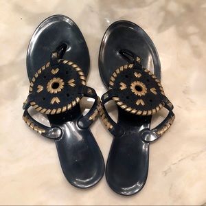Navy Jack Rogers Sandals